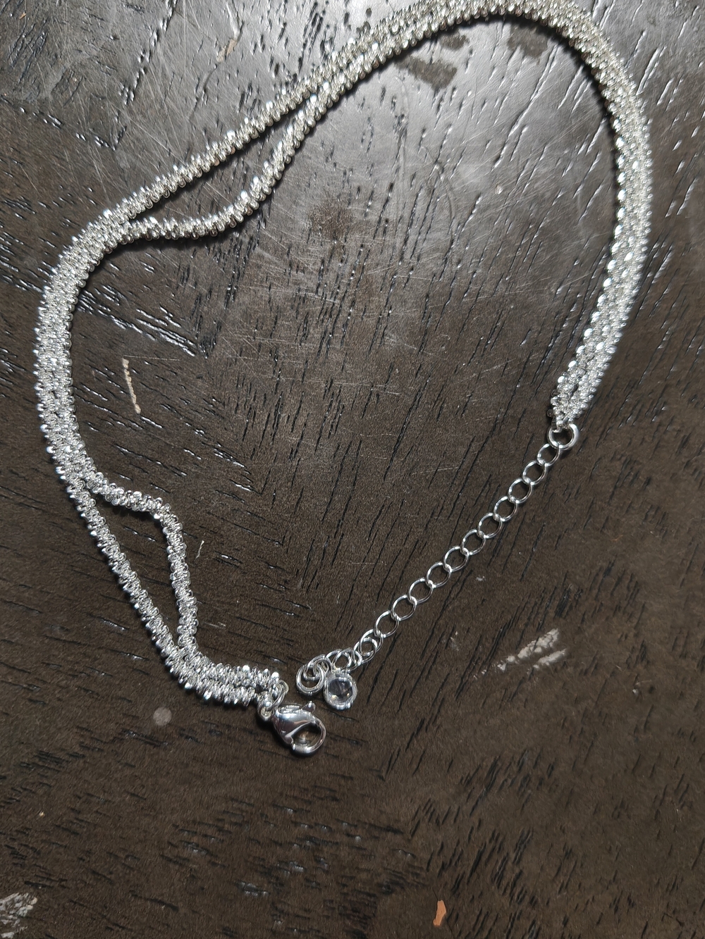 Silver Crystal Chain Bracelet- Women's Jewelry